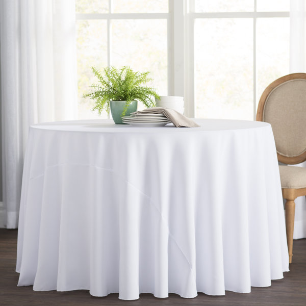 w round tablecloth big Tablecloth Polyester Round Basicsâ„¢ Basics Wayfair Wayfair